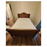 Antique Solid Wood Sleigh BedFull Size