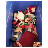 Tote Of Santa Claus And Other Christmas Items