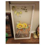 Painted Screen Flowers And Bicycle