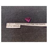 AAA Pink Topaz (Fan Shape)