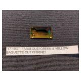 Green & Yellow Citrine (Baguette Cut)