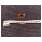 Golden Yellow Citrine (Emerald Cut)