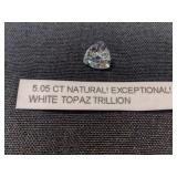 White Topaz (Trillion Cut)