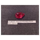 Blood Red Topaz (Pear Cut)