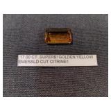 Golden Yellow Citrine (Emerald Cut)