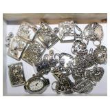 Silver Toned Charms & Watch Face