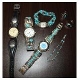 Turquoise & Western Style Watches & Rings