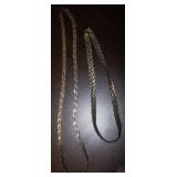 2pc. Braided Tri-Colored Herringbone Necklaces