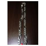 925 Silver Figaro Cuban Link Chain Necklace