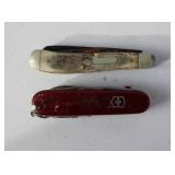 Vtg Old Timer & Victorinox Pocket Knives