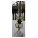 Vintage Clear Glass Oil Lamp