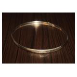 10K VintageThin Etched Gold Bangle Bracelet