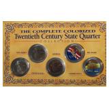 Complete 20th Century Colorized State Quarter Set