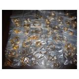 Large Collection of Gold Tone Earrings