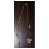 Vintage Heart 12K Gold Necklace