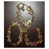 3pc. Gold Toned Charm Bracelets