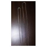2pc. 925 Silver Rope Chain Neclaces