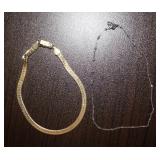 Vintage 14K Gold Herringbone & Knot Bracelets