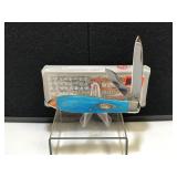 Case Teardrop Caribbean Blue Bone Handle