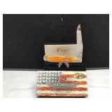 Case Trapper Orange Bone Handle#004