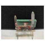 Case Canoe Cranberry Bone Handle  Script