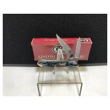 Case Peanut Mediterranean Blue  Bone Handle