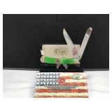 Case Trapper Bright Green Bone Handle#71