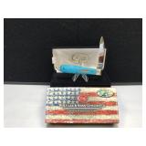 Case Teardrop Caribbean Blue Bone Handle