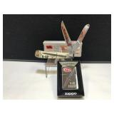 Case/Zippo V-42 Stiletto Natural Bone Handle