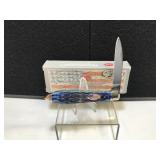 Case Teardrop Blue Bone Handle