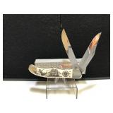 Case Folding Hunter Bone Handle Scrimshaw