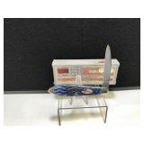 Case Teardrop Blue Bone Handle