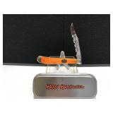 Case Slimline Trapper Orange Bone Handle