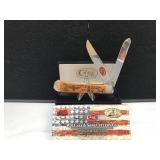 Case Trapper Orange Bone Handle Karst #003