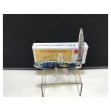 Case Teardrop Denim Bone Handle