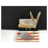 Case Trapper Gold Sparkle Micarta Handle #002