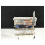 Case Teardrop Union Blue Bone Handle