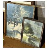 Pair of Vintage Framed prints