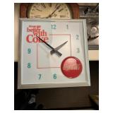 Vintage Hanover 1960s Coca Cola Light Up Clock