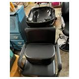 Shampoo Chair, Sink on Cabinet & Booster