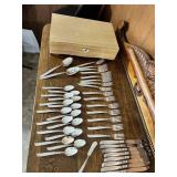 Vintage Community Flatware and  MCM Box