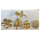 Vintage Emmons Large Gilded Brooch & More