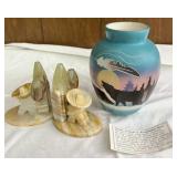 Hozoni Pottery & Cactus Onyx Mexican with Sombrero