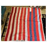 Handmade Patriotic Colored Quilt