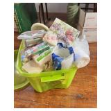 Large tote full of paper products