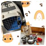 Small Cat Carrier and Cat Supplies