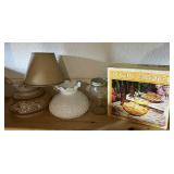 MCM Chip & Dip Set, Lamp Shades and Jar
