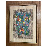 Mexican Amate Tree Bark Painting Folk Art