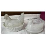 Hen on Rooster & Chicken on Nest