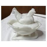 Vintage Hen on Sleigh